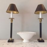 Pinepapple lamps with white vase