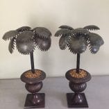 palm candlestick pair