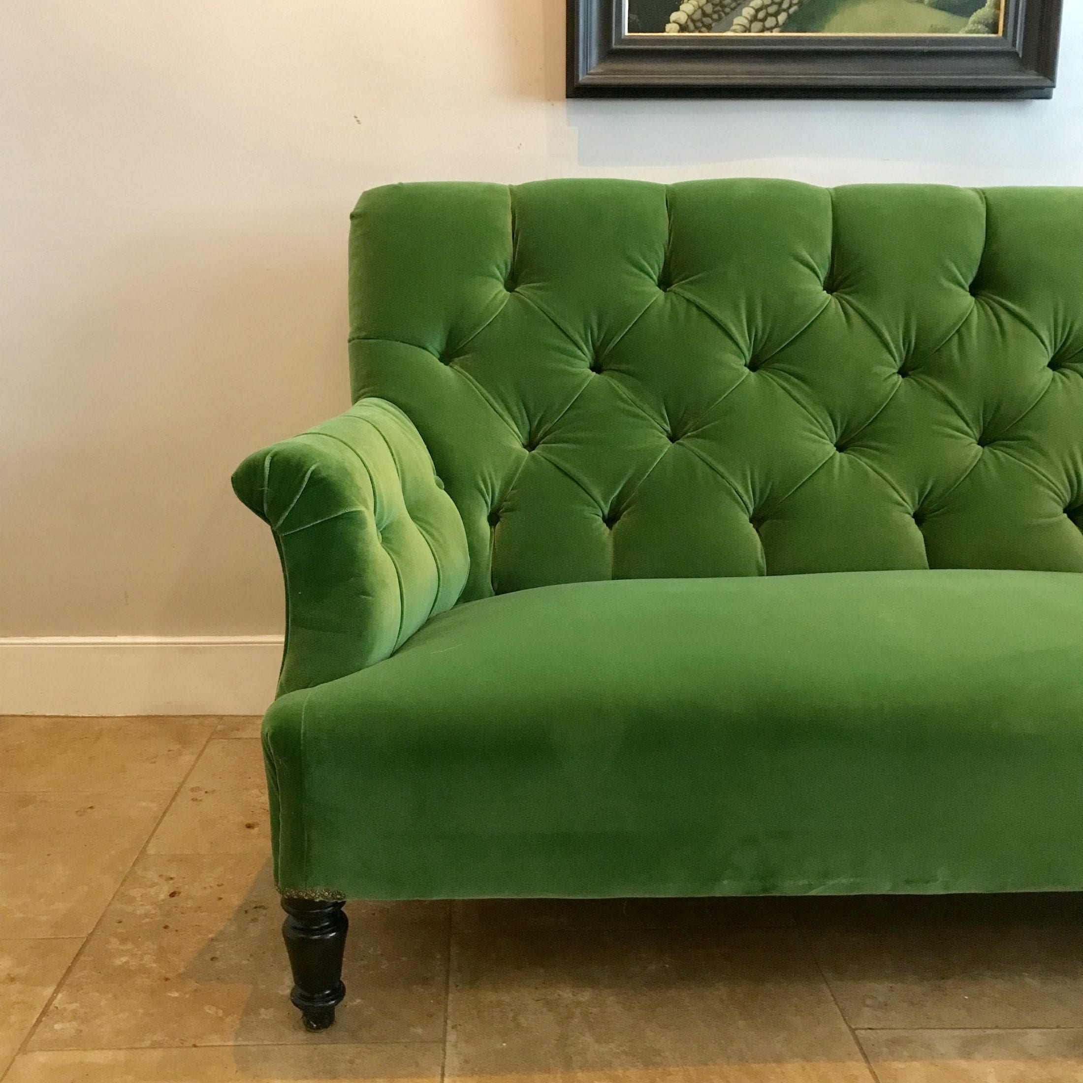 19th Century Deep Buttoned Sofa – Sold – The Oscar Collective